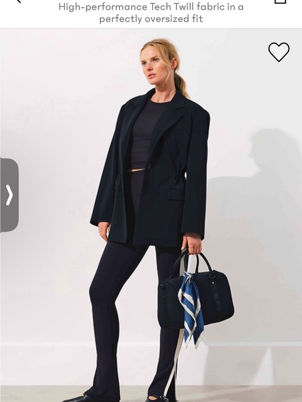 Athleta Oversized Black Blazer Jacket